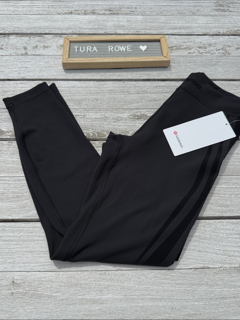 Lululemon Wunder Train High-Rise Tight 25" Flock Black Size 6 NWT